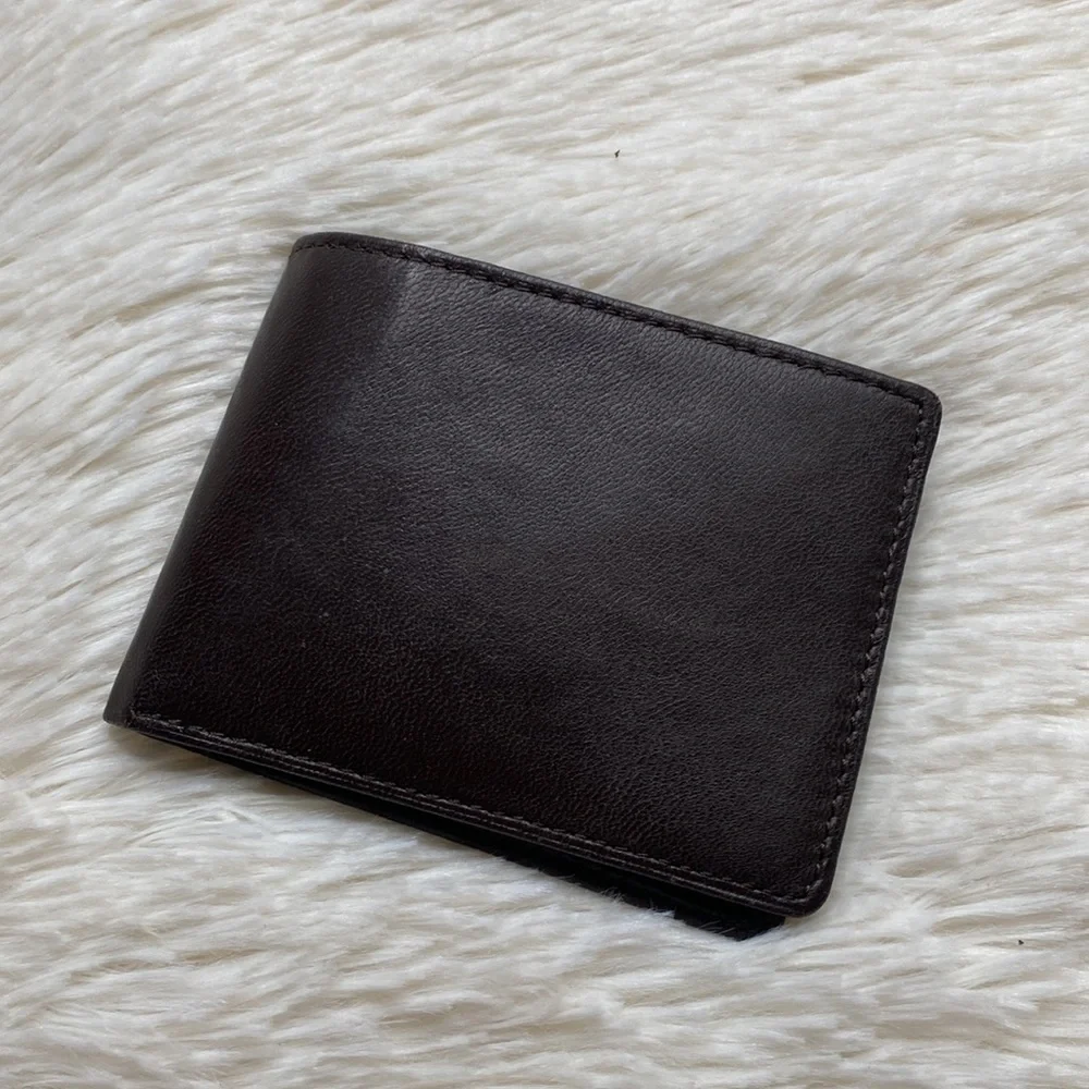 Genuine Leather Brown Men’s Billfold Wallet